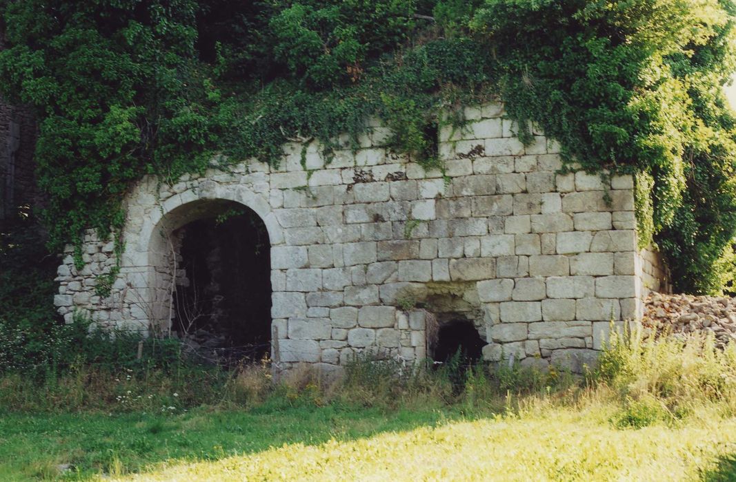 Château fort de Naucase ou Naucaze : Façade ouest de l’aile de 1637, vue partielle