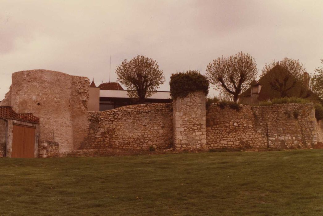 Château-Naillac, dit Vieux Château : Murs sud-ouest de la première enceinte, vue générale