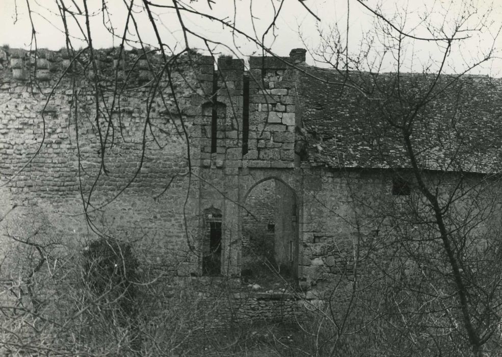 Château de la Prune-au-Pot : Mur d’enceinte est, poterne, vue générale