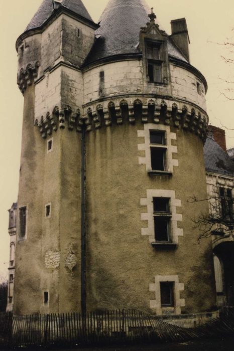 Château du Parc et manufacture de drap du château du Parc : Tour du château, vue partielle