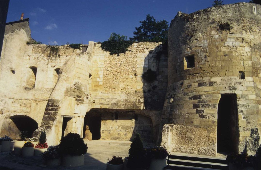 Ensemble castral : Enceinte, porte fortifiée à l’ouest, vue générale