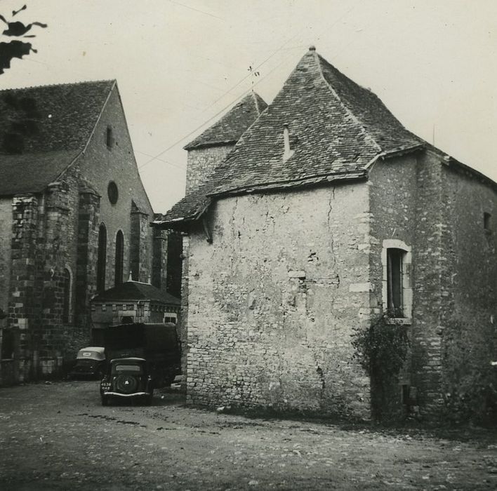 Restes du château : Façade ouest, vue générale