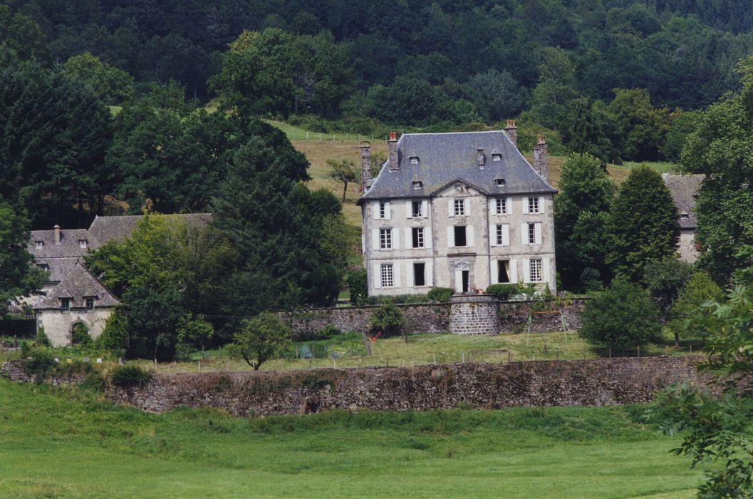 Château de Faussanges : Vue générale du château dans son environnement depuis le Sud-Ouest