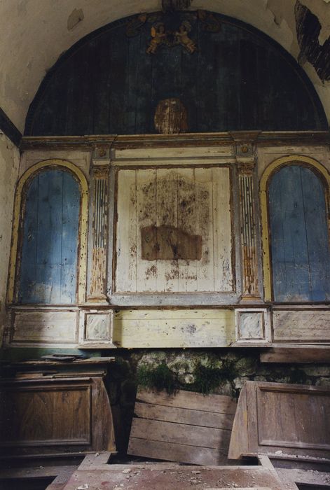 Château de Faussanges : Chapelle, lambris de revêtement, vue générale