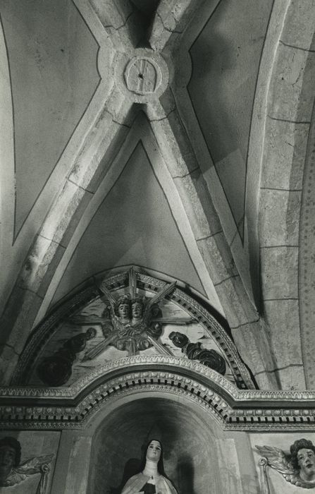 chapelle latérale nord, vue partielle de la voûte