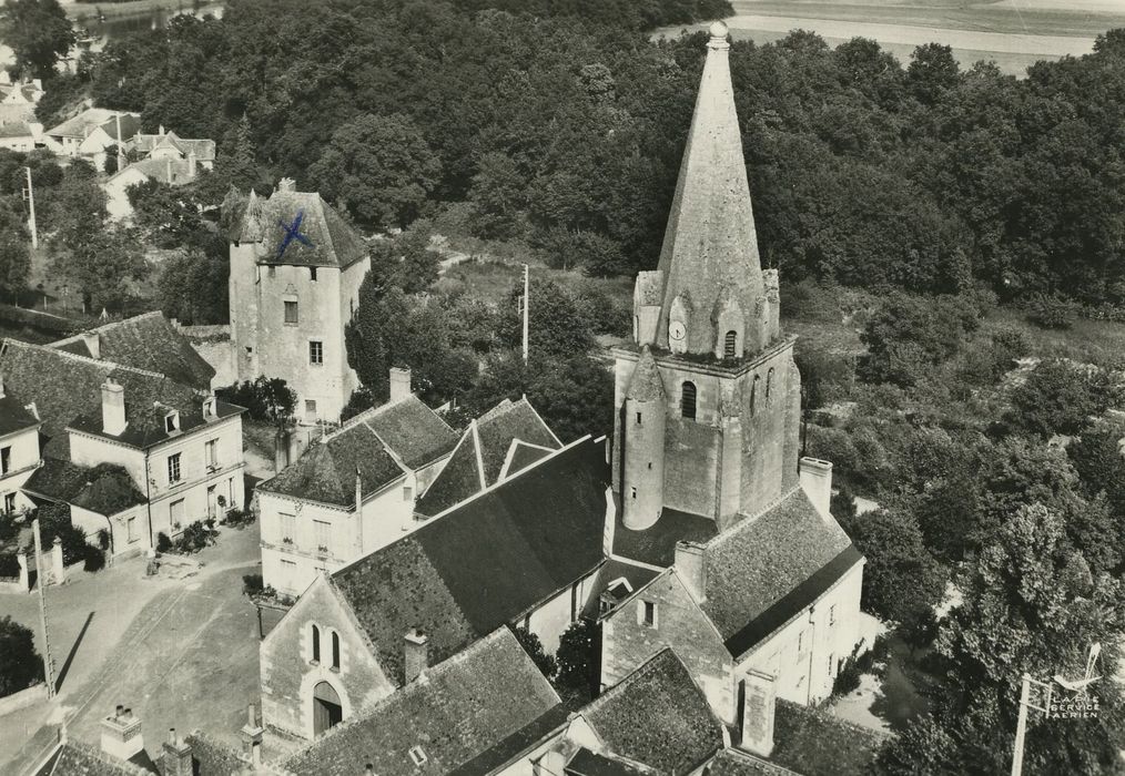 Vestiges du château : Vue générale du château dans son environnement