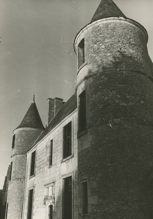 Château de la Michelinière : Façade ouest, vue partielle