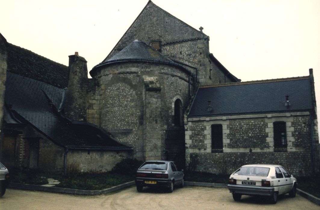 Ancien prieuré bénédictin de Chanceaux-sur-Choisille : Eglise, chevet, vue générale