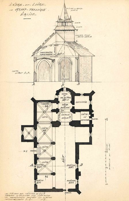 Eglise Saint-Gervais-Saint-Protais : Plan, élévation, vue générale