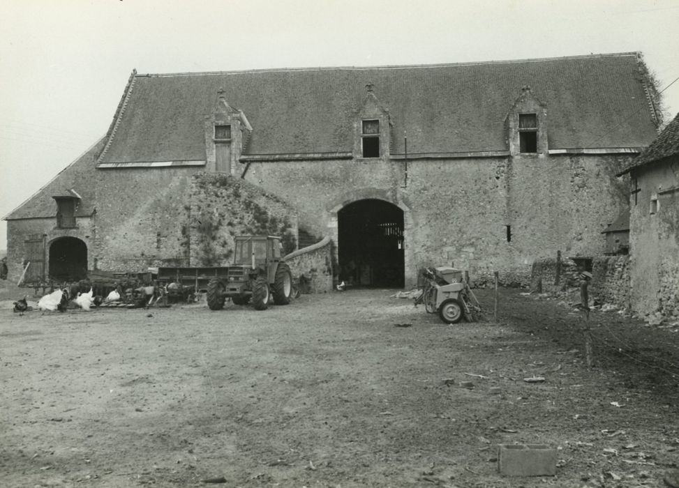 Ruines du château : Grange, façade sud, vue générale