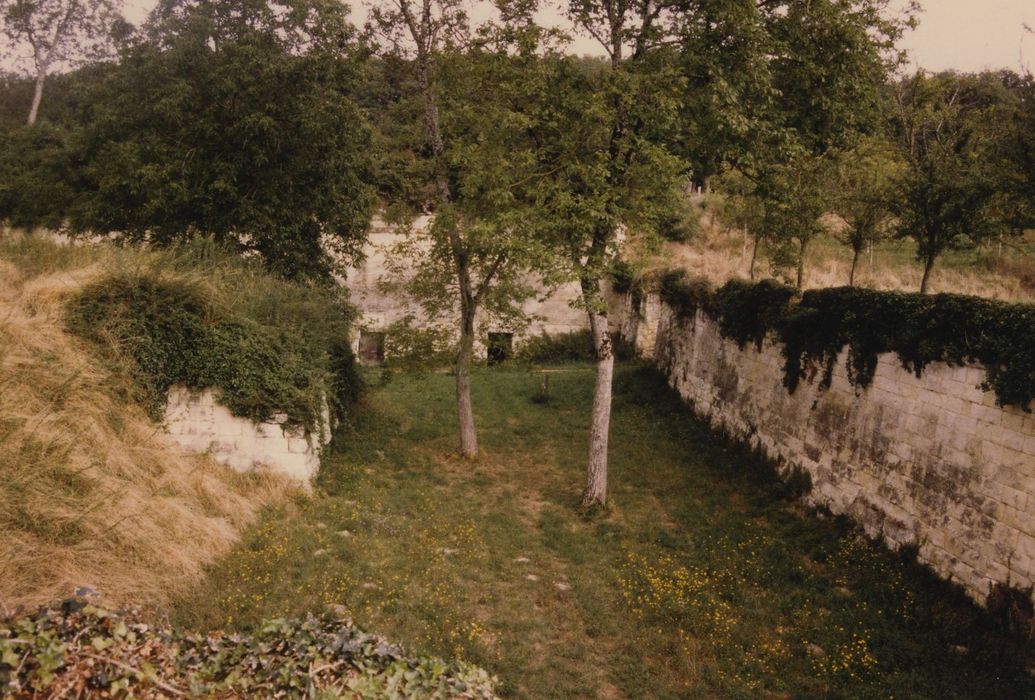 Château de Chavigny : Douves, angle sud-est, vue partielle