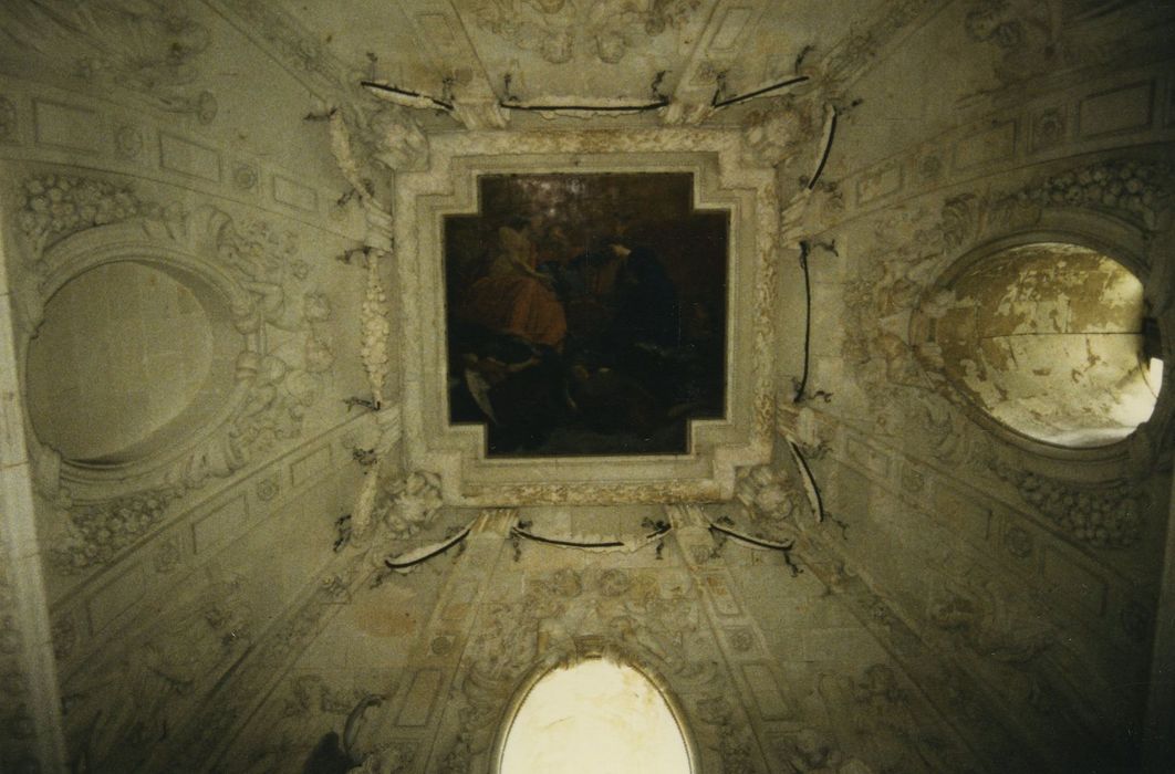 Château de Chavigny : Chapelle, voûte, vue générale