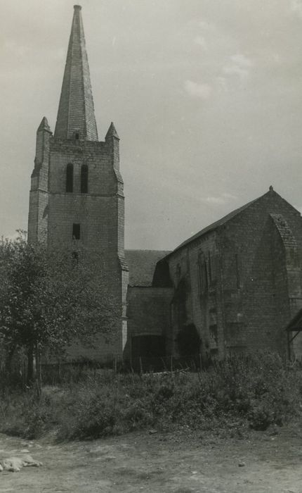 Ancienne abbaye de Bois-Aubry : Eglise abbatiale, ensemble nord, vue générale