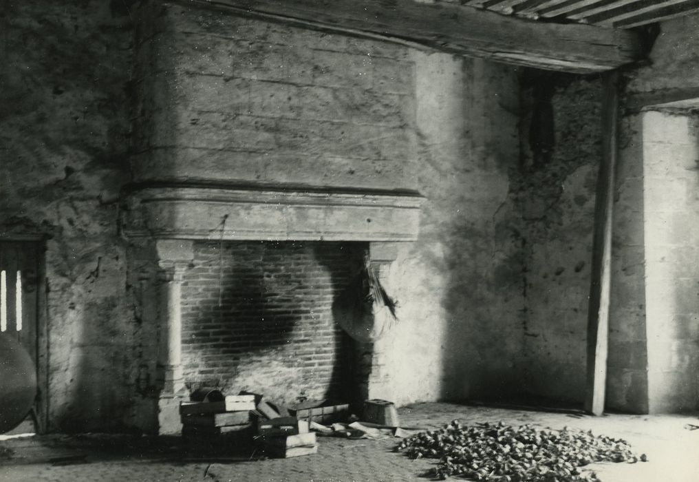 Ancien château : Cheminée monumentale, vue générale