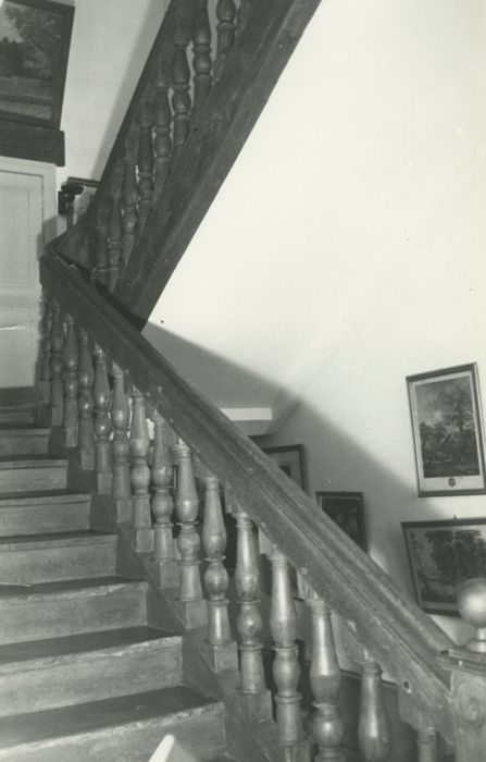 Manoir d'Anzan : Escalier d’honneur, vue partielle