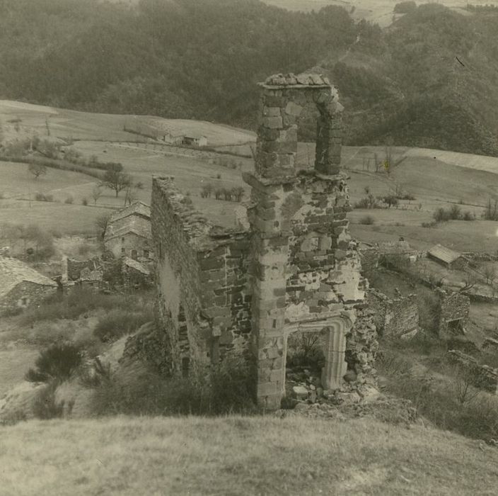 Château d'Artias : Chapelle, vue générale des ruines