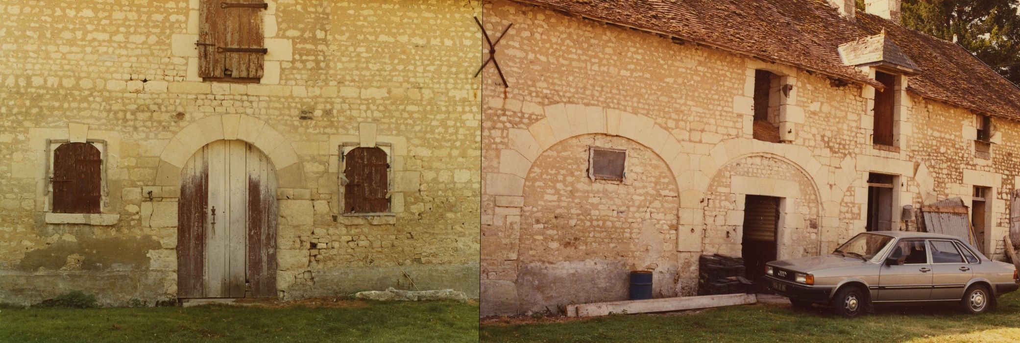 Château de Chargé : Communs, aile sud, ensemble nord, vue partielle