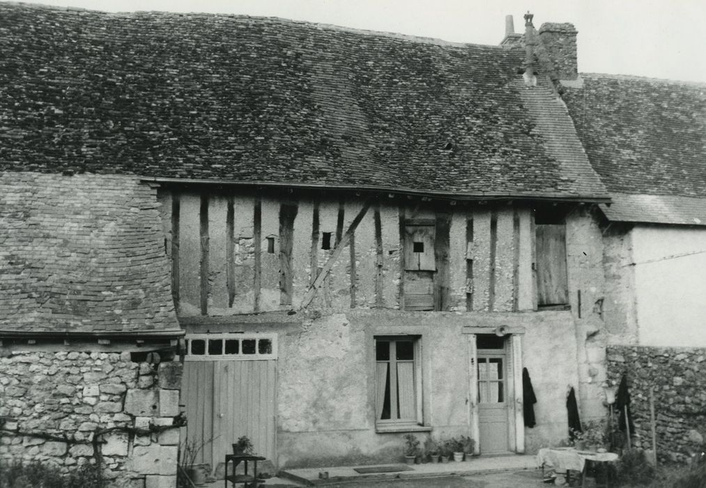 Maison à pans de bois : Façade postèrieure, vue générale