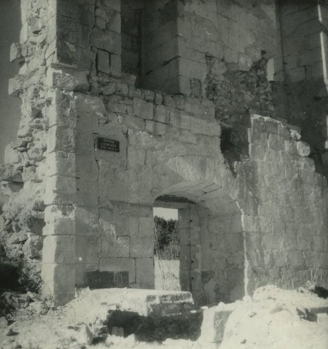 Vestiges de l'abbaye de Turpenay : Eglise abbatiale, vue partielle des ruines