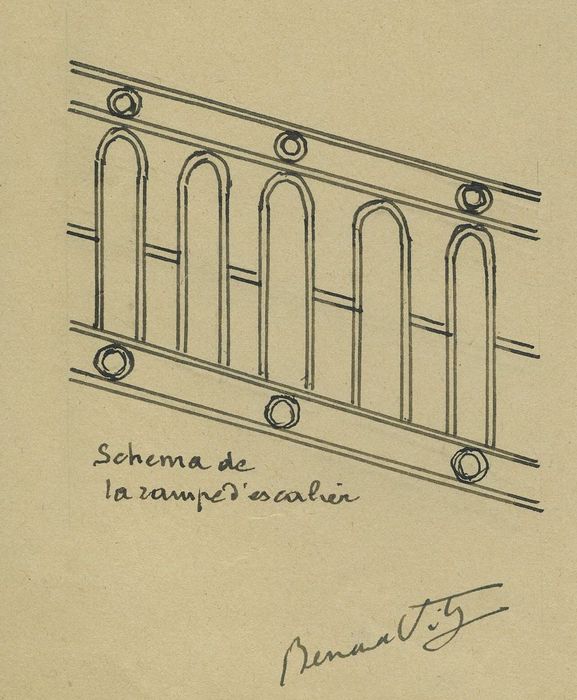 Maison : Détail de la rampe d’escalier