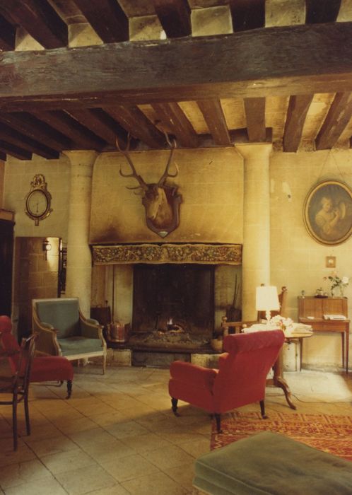 Château d'Apremont : Pavillon, rez-de-chaussée, grande salle, vue partielle