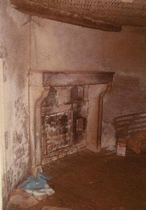 Château de la Motte : Rez-de-chaussée, escalier, vue partielle