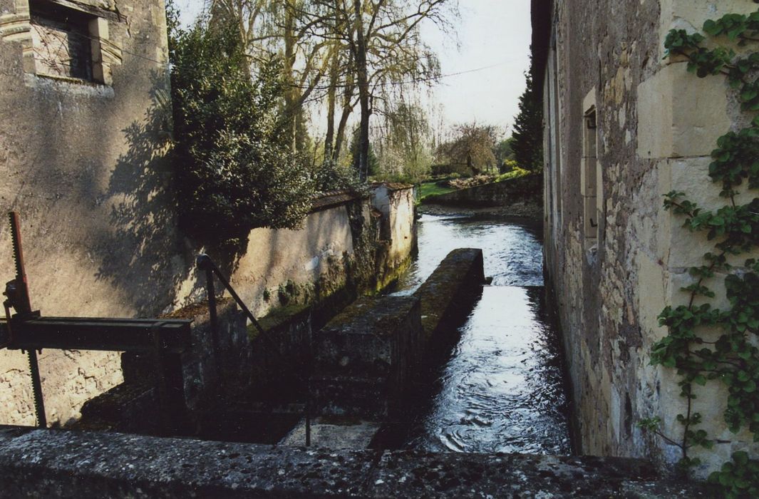 Anciennes forges de Forgeneuve : Bief sur la rivière Nièvre, vue générale