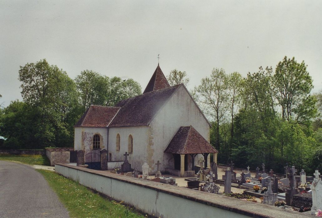 Eglise Saint-Vincent, ancienne chapelle seigneuriale du château de la Prye : Ensemble nord-ouest, vue générale