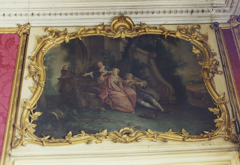 Hôtel de La Battut : Appartement nord, salon Napoléon III, détail d’un dessus-de-porte