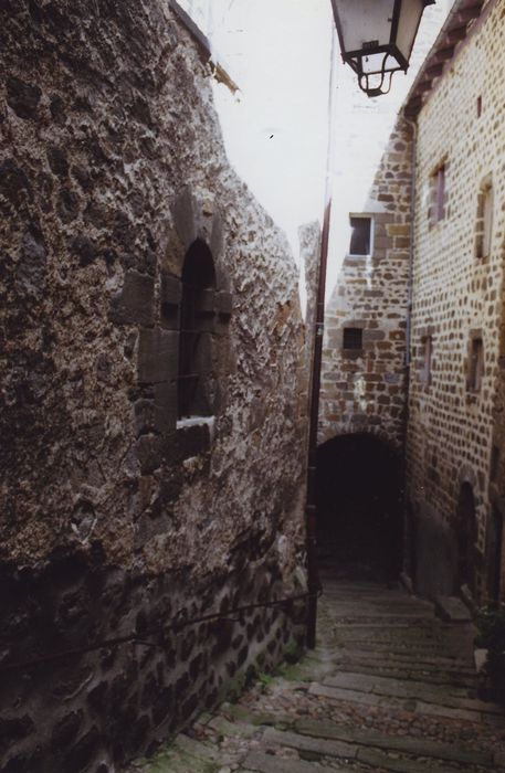 Manécanterie Notre-Dame (ancien Hôtel de Saint-Vidal) : Façade sud surmontant la montée du cloître, vue partielle