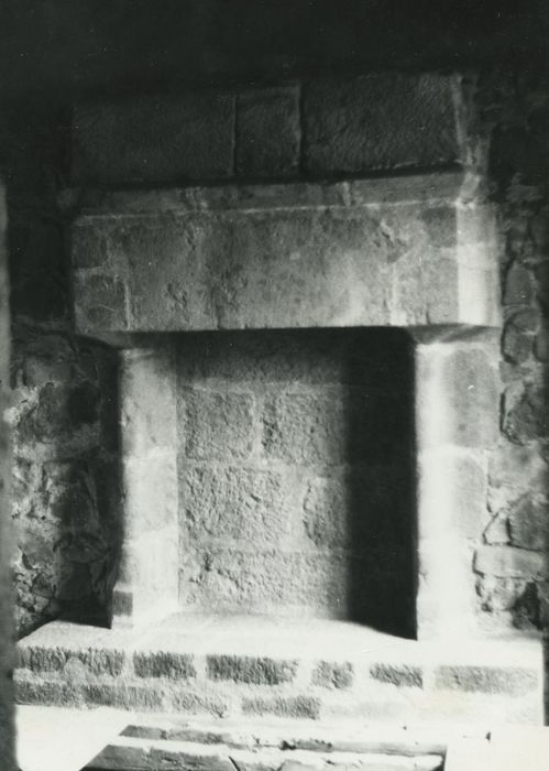 Château de Rochebrune : 3e étage, cheminée monumentale, vue générale