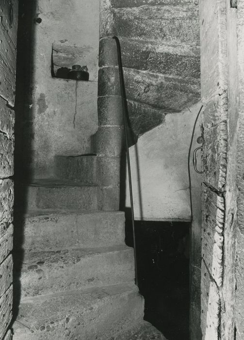 Château de la Cavade : Escalier à vis, vue partielle