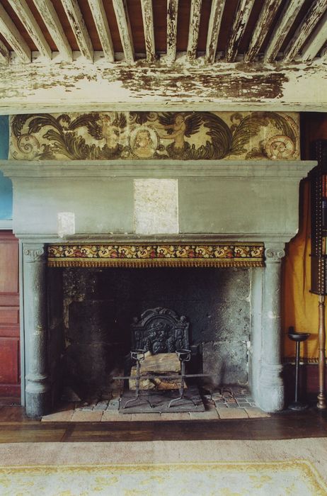 Château de Messilhac : 2e étage, Grande chambre, cheminée monumentale, vue générale