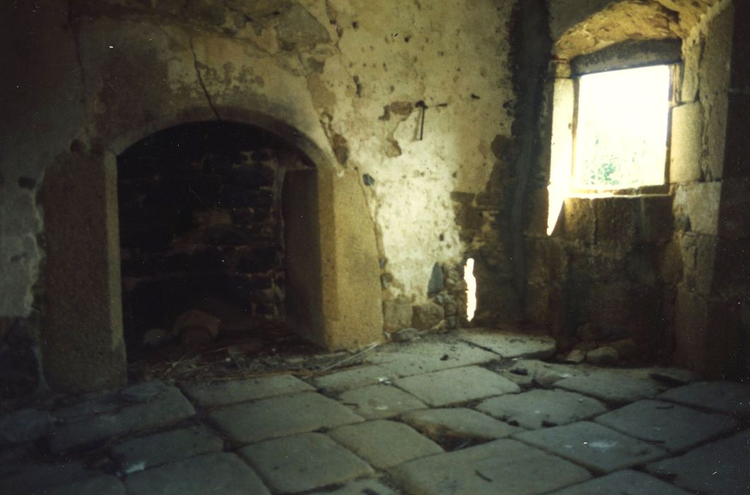 Château de la Pachevie : Tour sud-est, salle des gardes, vue partielle