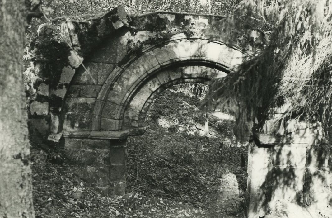 Eglise Saint-Clément : Ruines du portail, vue générale