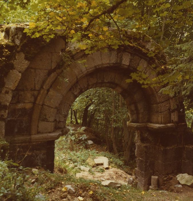 Eglise Saint-Clément : Ruines du portail, vue générale