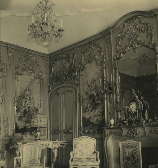 Château de Vachères : Grand salon, vue partielle