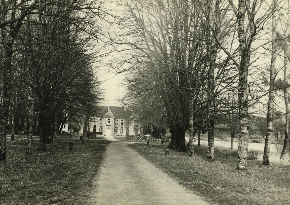 Domaine du château de Vésigneux : Grande allée d’accès sud-ouest, vue générale