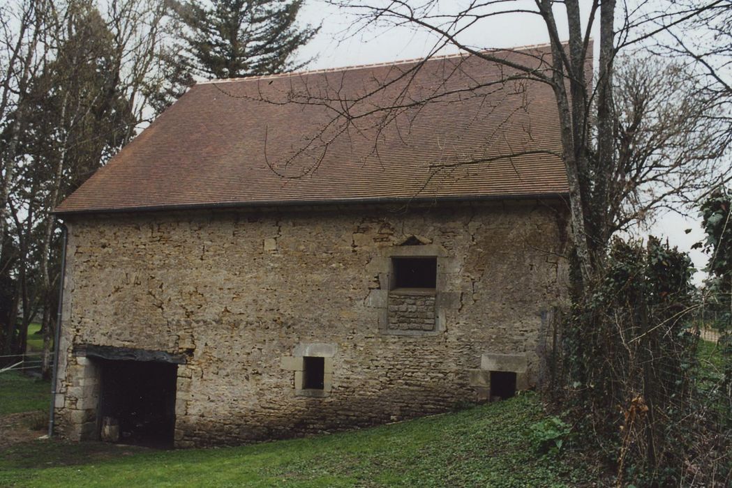 Anciennes forges de Chailloy : Bâtiment de forge sud, façade sud, vue générale