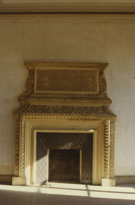 Château des Bordes : 1er étage, cheminée monumentale, vue générale