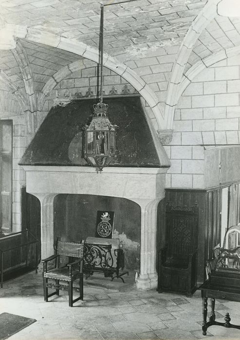 Château de Paulhac : Vestibule, cheminée, vue générale