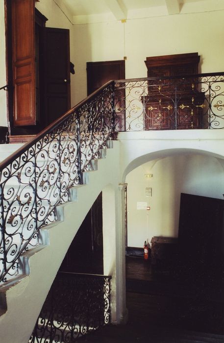 Château de Paulhac : Escalier d’honneur, vue partielle