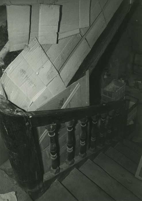 Groupe cathédral et canonial : Maison des Caves du Chapitre, escalier, vue partielle