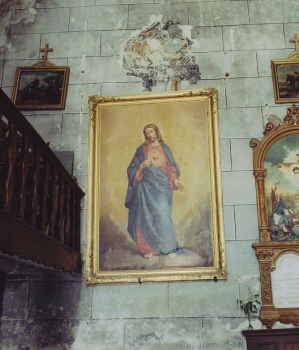 tableau, cadre : Christ du Sacré-Coeur