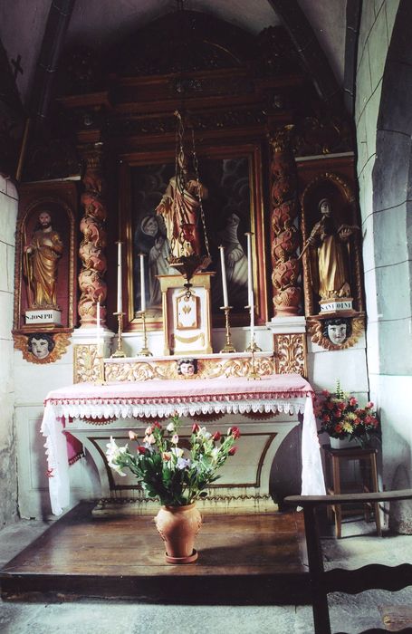 retable de la chapelle Nord, tableau : Vierge au Rosaire