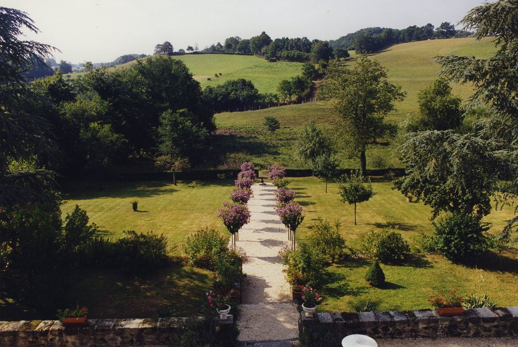 Château de La Plaze : Jardin sud, vue générale