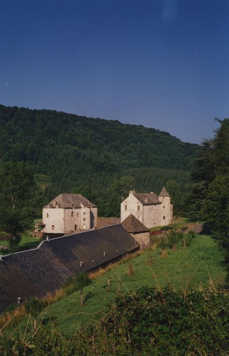 Château de Massebeau : Vue générale des bâtiments dans leur environnement depuis le Nord-Est