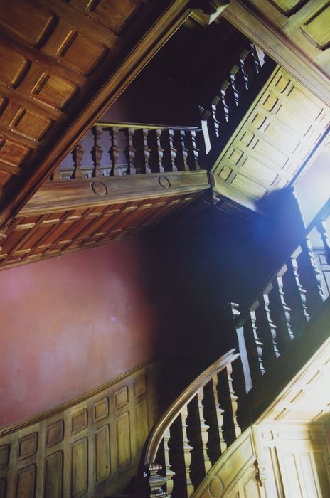 Château d'Anterroches : Escalier monumental, vue générale