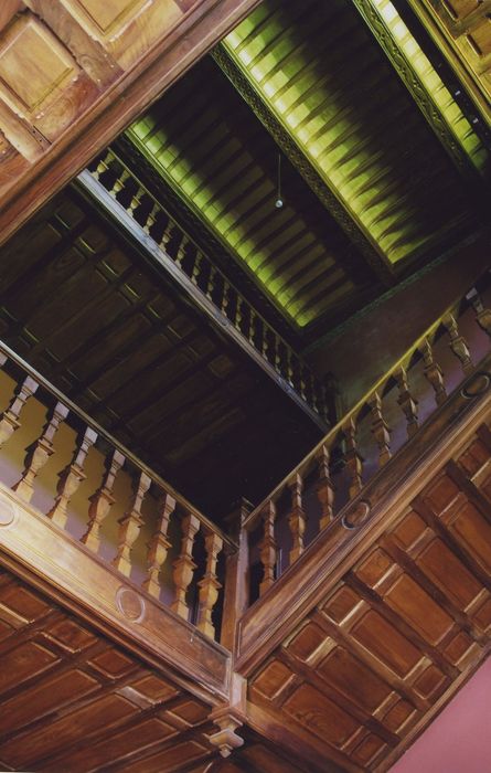 Château d'Anterroches : Escalier monumental, vue générale