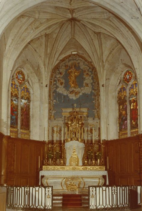 Maître-autel, tabernacle, exposition, lambris de demi-revêtement